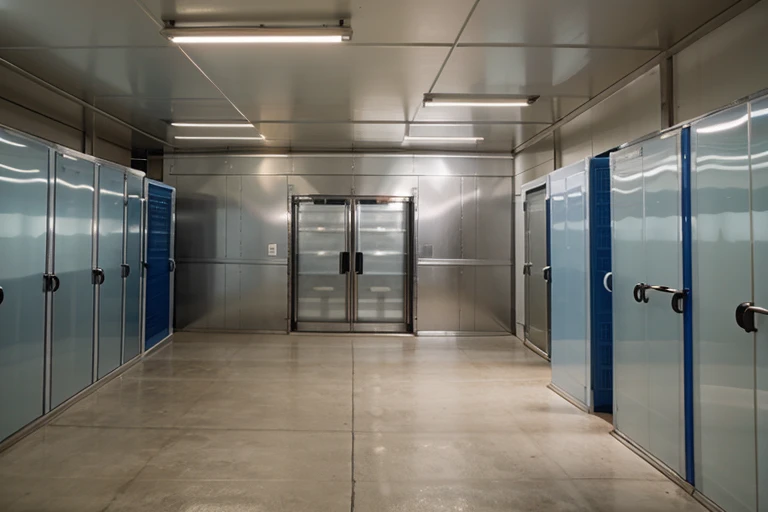 Modern commercial cold storage unit designed for optimal temperature control and energy efficiency.