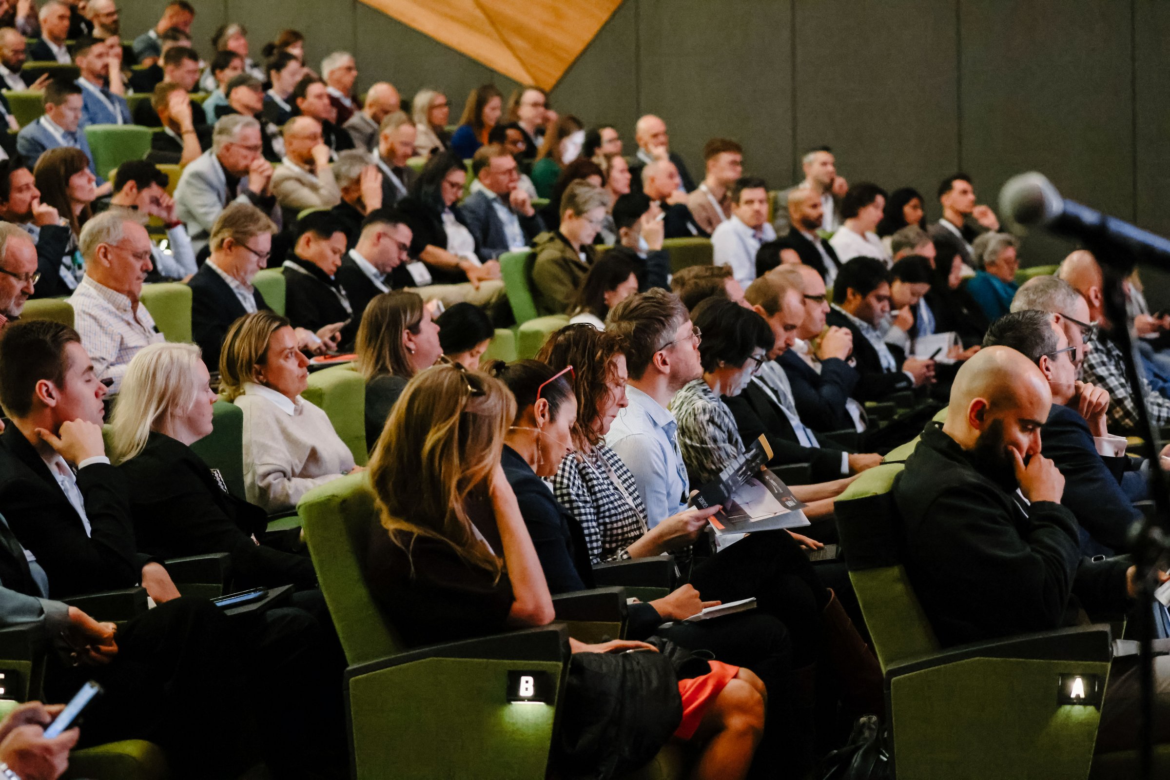 Persons attending All-Energy Australia 2023, Innovations in Energy Transition engaging with industry experts and exploring renewable energy innovations.