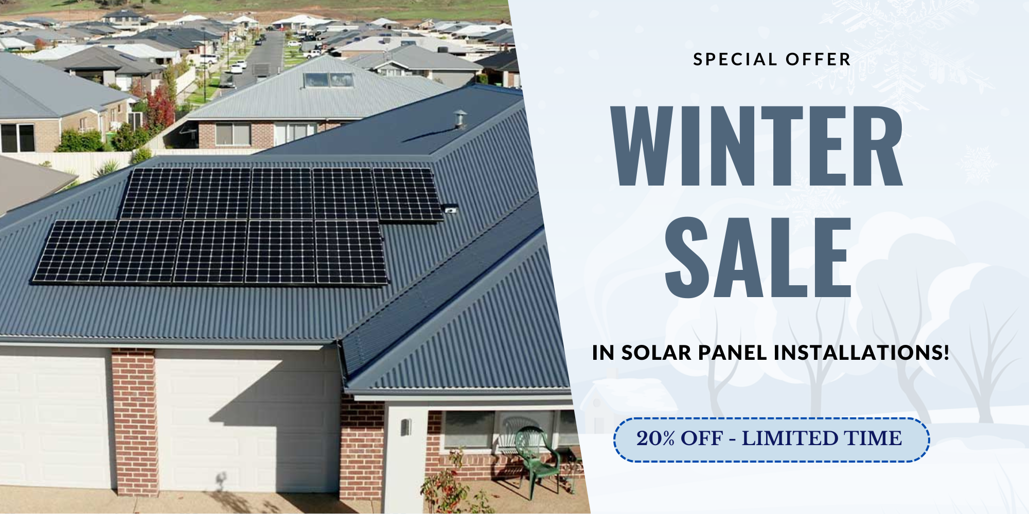 WINTER SALE in SOLAR PANEL INSTALLATIONS! With Venus Energy, we make the switch simple, stress-free, and profitable for you.
