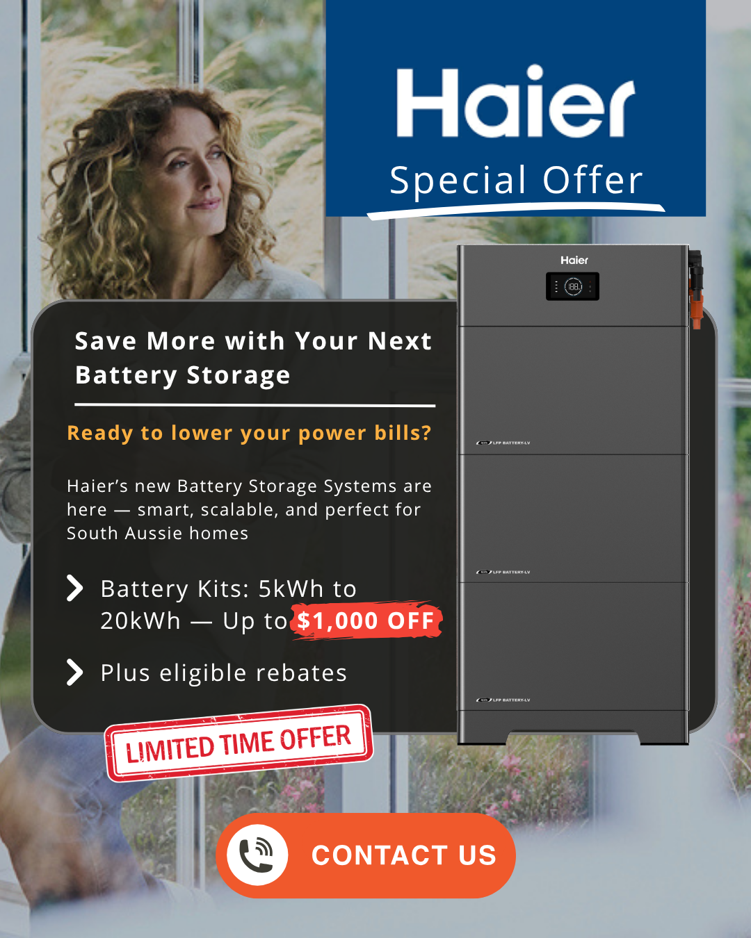 Haier new battery Save Big with New Battery Storage Systems in Adelaide