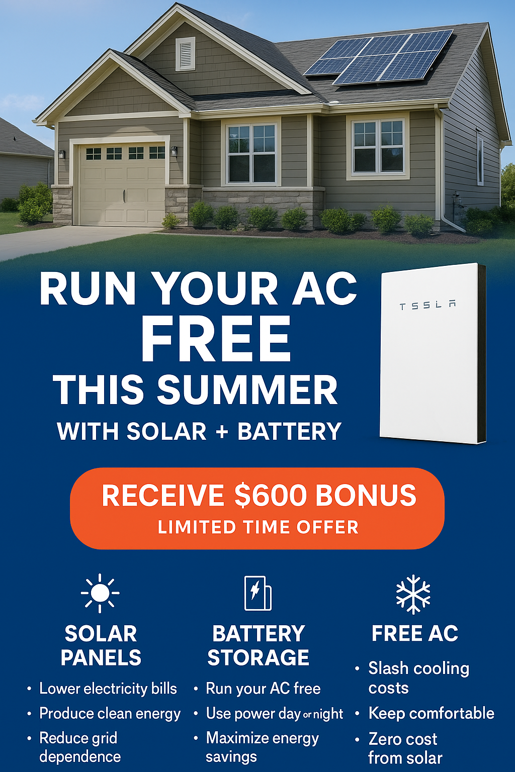 Optimize your AC home or commercial property this summer with solar + battery