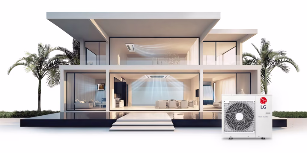 Multi split systems optimise energy use by cooling only the rooms in use.