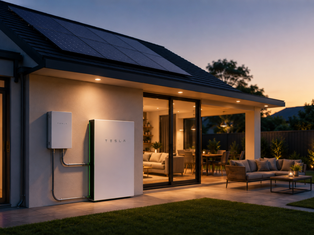 Home battery system installed for residential solar energy storage in Adelaide